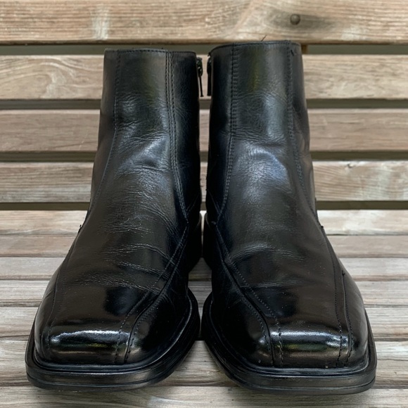 BASS Vintage Antonio Chelsea Black Leather Boots size 10 1/2 - Picture 7 of 8